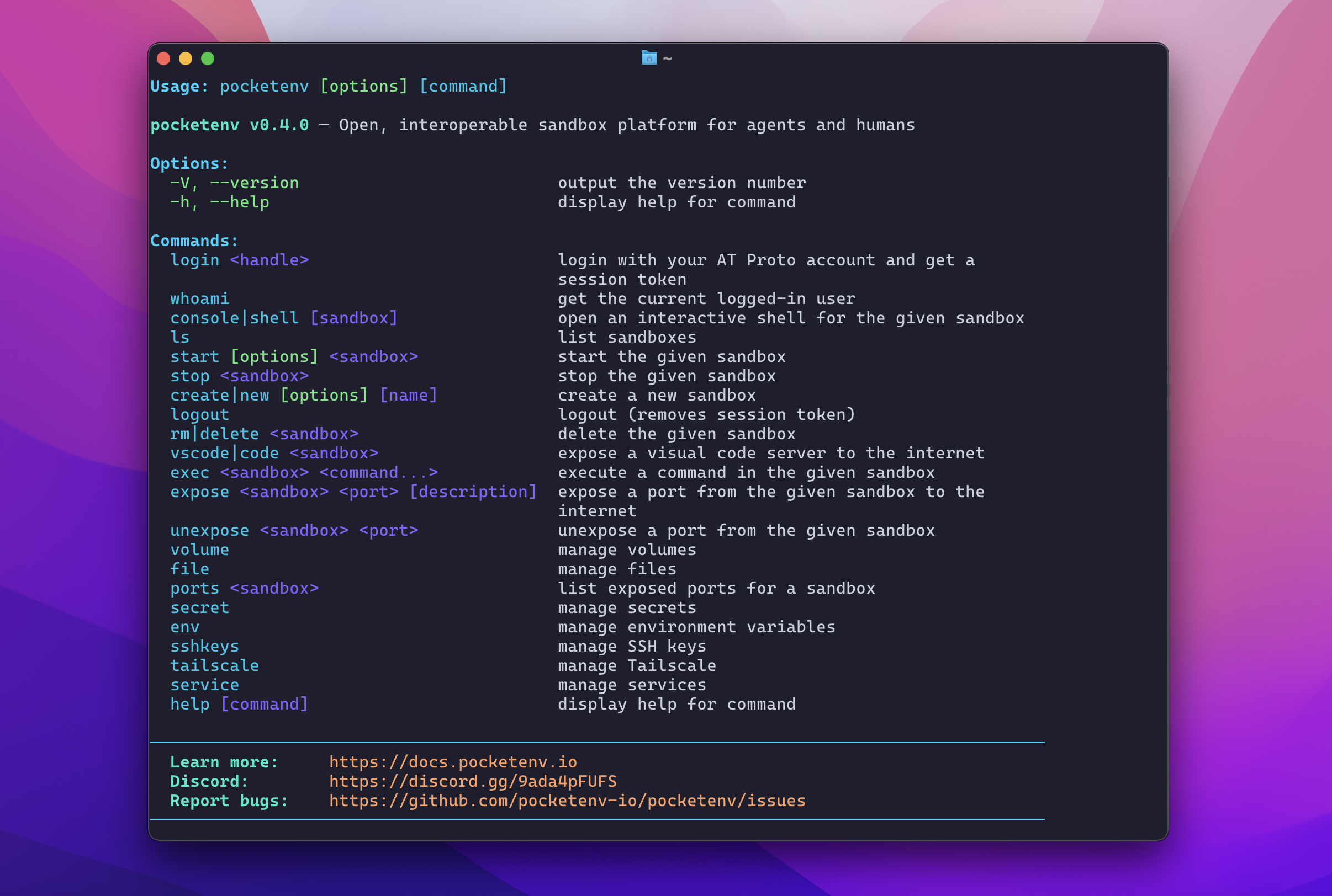 Quickstart - Pocketenv Documentation